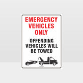 Custom Gate Signs,Emergency Vehicles Only 01 Sign
